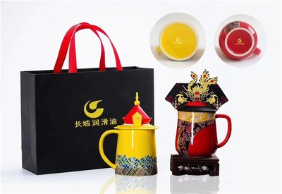 景德镇文创礼品故宫龙凤杯,婚庆伴手礼品对杯定制