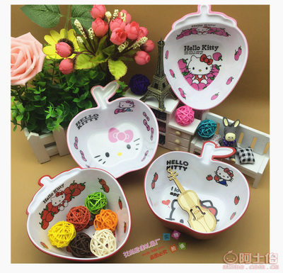【厂家直销hellokitty饭碗日式可爱仿瓷密胺餐具创意苹果造型碗】深圳市宝安区石岩艾尚尼佳工艺礼品厂 - 产品库