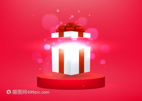 开启惊喜时刻 讲台工作室礼品箱创意广告